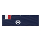 Drapeau de l'Antarctique française grand format XL en polyester avec dix œillets