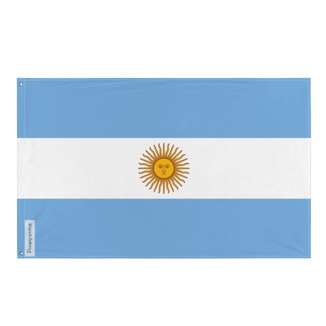 Argentina Flag in Multiple Sizes 100% Polyester Print with Double Hem - Pixelforma
