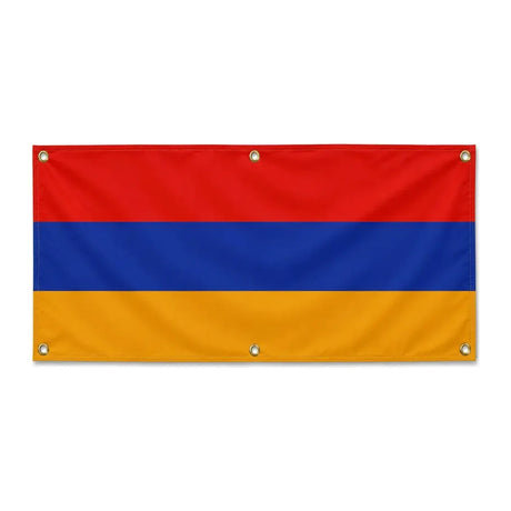 Drapeau arménie polyester résistant avec œillets renforcés