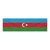 Drapeau de l'Azerbaïdjan grand format XL en polyester avec dix œillets