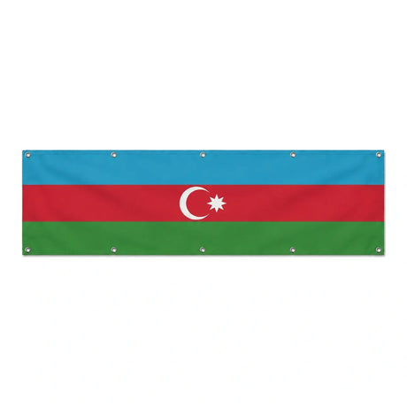 Drapeau de l'Azerbaïdjan grand format XL en polyester avec dix œillets