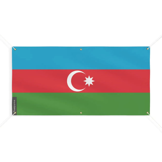 Drapeau de l’azerbaïdjan 6 oeillets en plusieurs tailles (m) - pixelforma