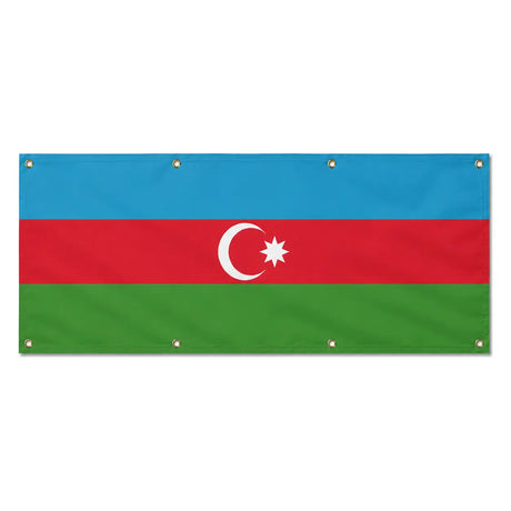 Drapeau azerbaïdjan polyester résistant usage extérieur
