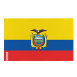 Ecuador Flag in Multiple Sizes 100% Polyester Print with Double Hem - Pixelforma