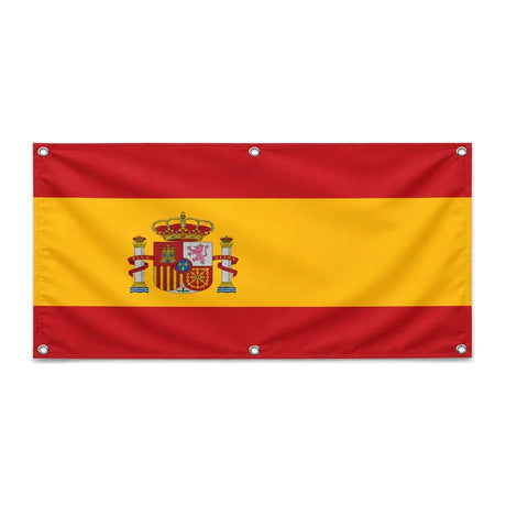 Drapeau espagne polyester résistant avec œillets robustes