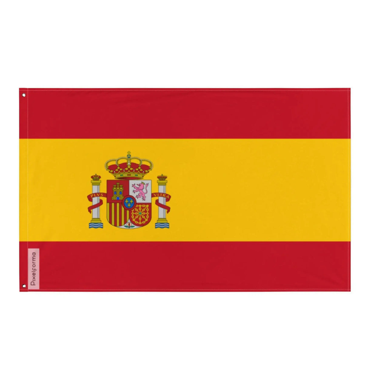 Drapeau espagne polyester résistant et œillets à gauche