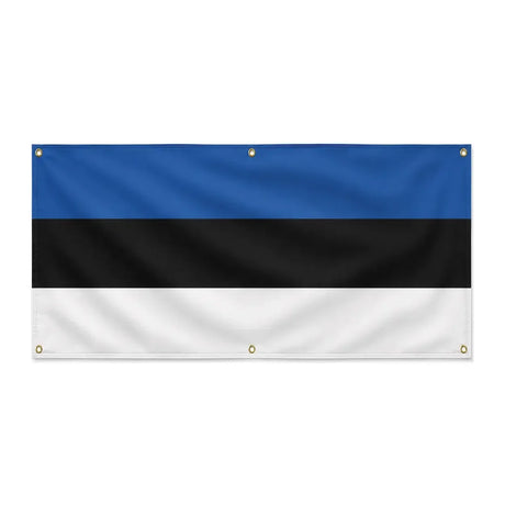 Drapeau estonie polyester résistant usage extérieur durable