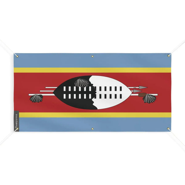 Drapeau de l'Eswatini 6 Oeillets en Plusieurs Tailles (M) - Pixelforma 