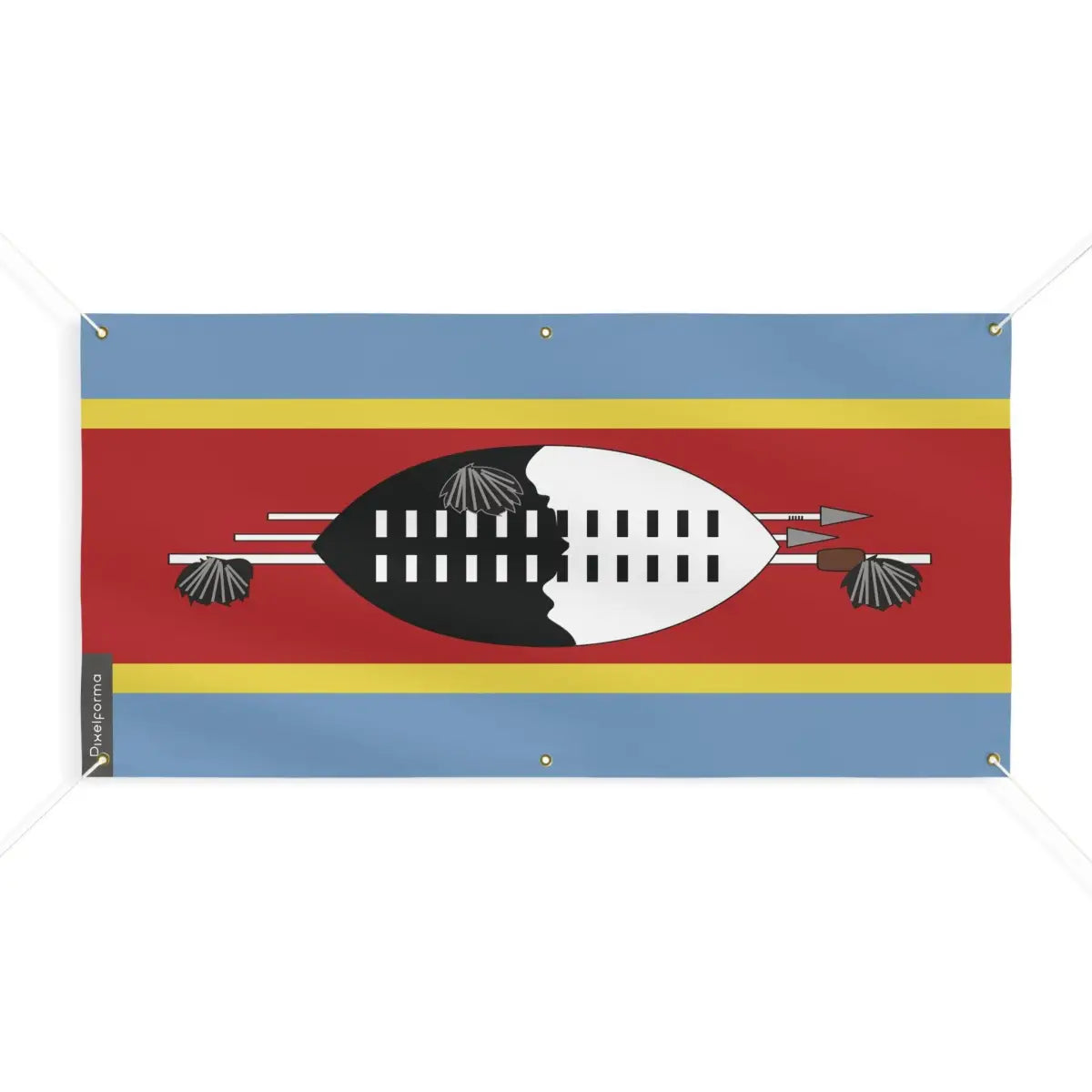 Drapeau de l’eswatini 6 oeillets en plusieurs tailles (m) - pixelforma