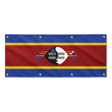 Drapeau eswatini en polyester résistant avec œillets