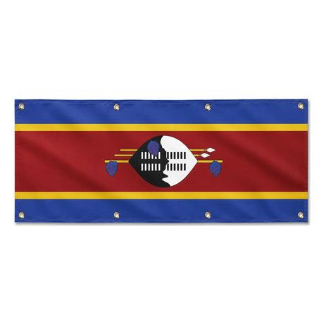 Drapeau eswatini en polyester résistant avec œillets