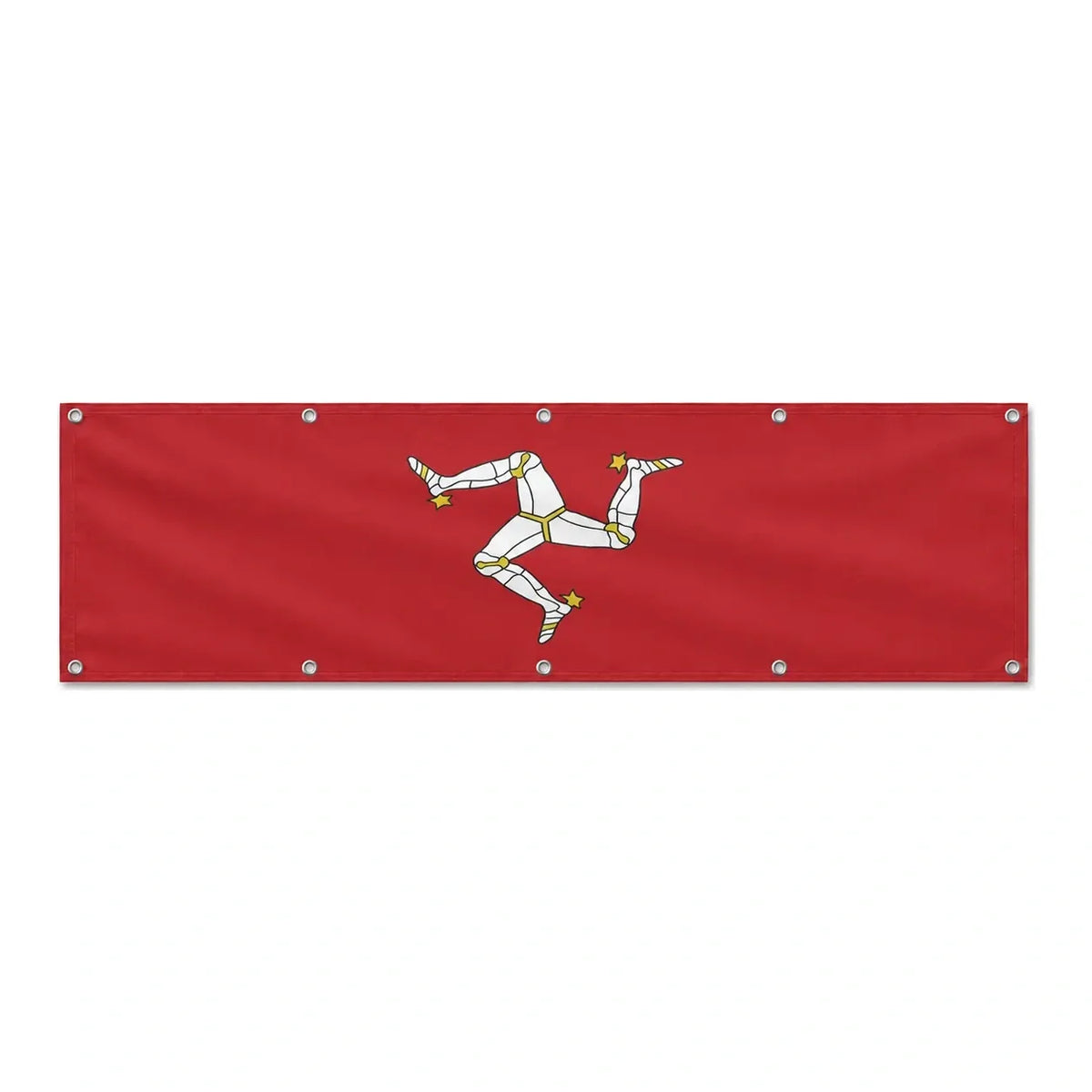 Drapeau de l'île de Man grand format XL en polyester avec dix œillets