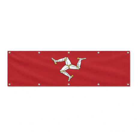 Drapeau de l'île de Man grand format XL en polyester avec dix œillets