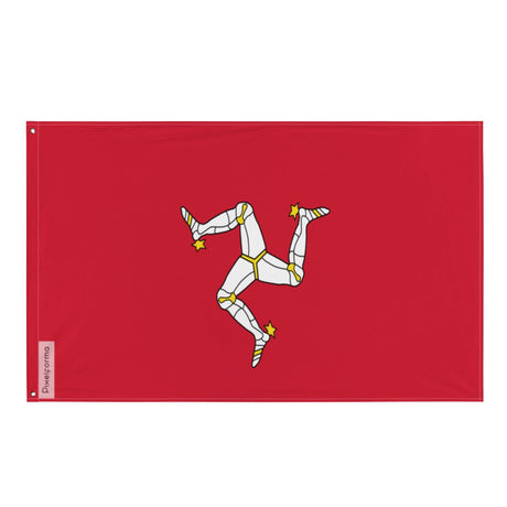 Isle of Man Flag in Multiple Sizes 100% Polyester Print with Double Hem - Pixelforma