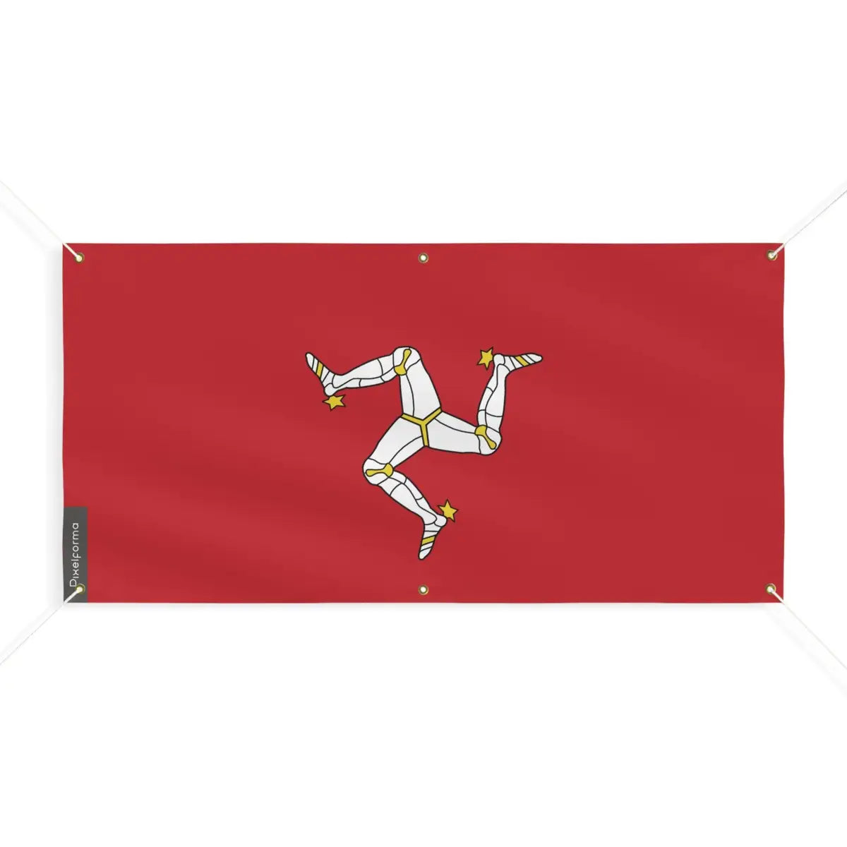 Drapeau de l’île de man 6 oeillets en plusieurs tailles (m) - pixelforma