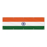 Drapeau de l'Inde grand format XL en polyester avec dix œillets