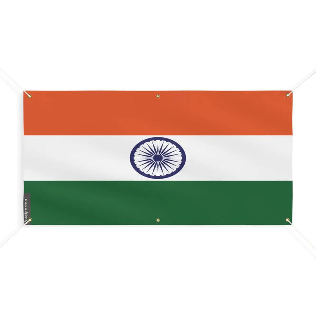 Drapeau de l’inde 6 oeillets en plusieurs tailles (m) - pixelforma