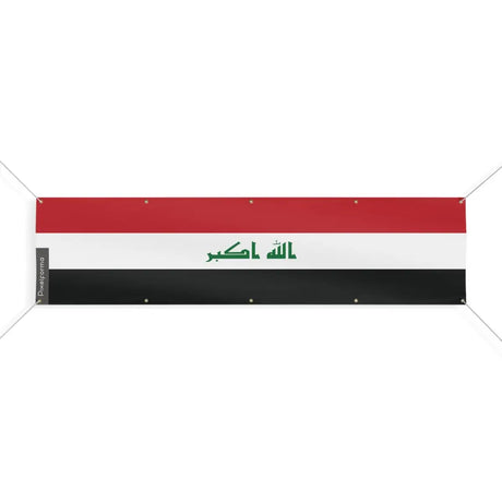 Drapeau de l'Irak 10 Oeillets en Plusieurs Tailles (XL) - Pixelforma 