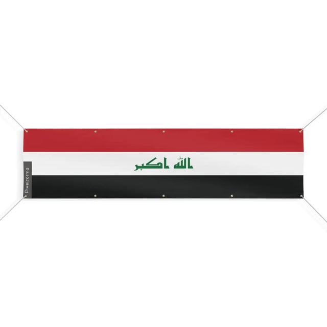 Drapeau de l'Irak 10 Oeillets en Plusieurs Tailles (XL) - Pixelforma 