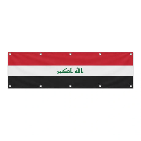 Drapeau de l'Irak grand format XL en polyester avec dix œillets