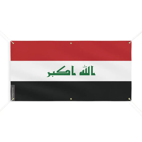 Drapeau de l’irak 6 oeillets en plusieurs tailles (m) - pixelforma
