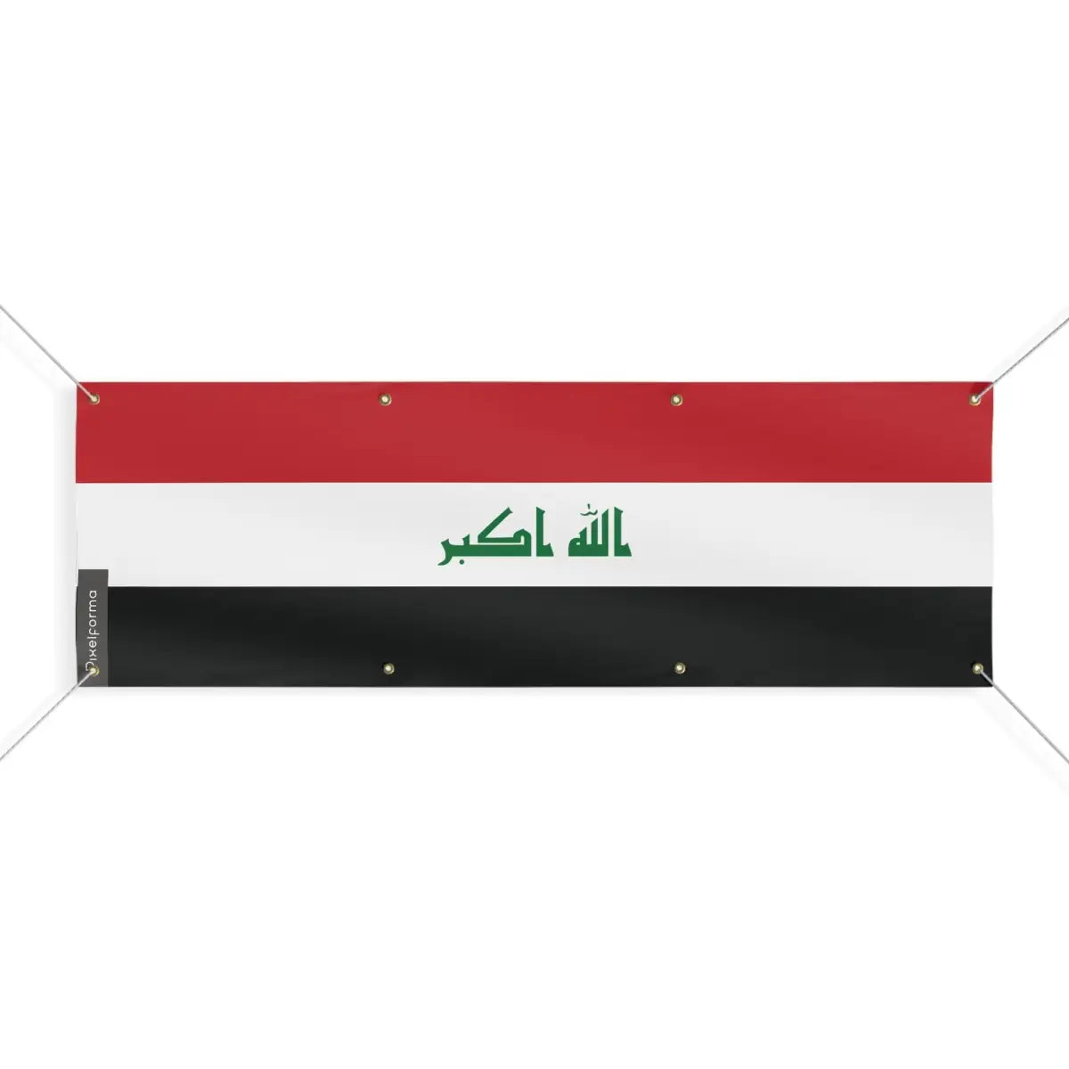 Drapeau de l'Irak 8 Oeillets en Plusieurs Tailles (L) - Pixelforma 