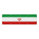 Drapeau de l'Iran grand format XL en polyester avec dix œillets