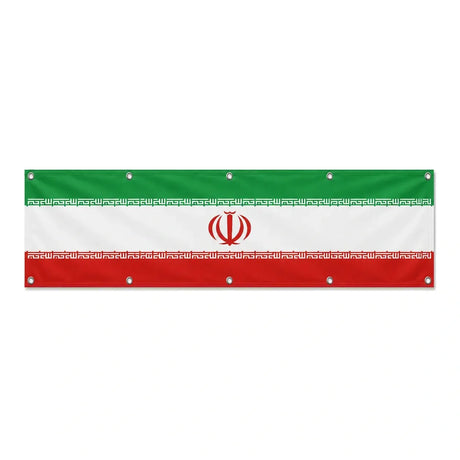 Drapeau de l'Iran grand format XL en polyester avec dix œillets