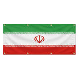 Drapeau iran polyester résistant avec œillets intempéries