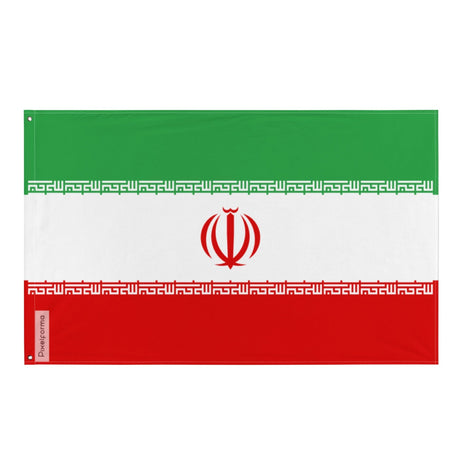 Flag of Iran in Multiple Sizes 100% Polyester Print with Double Hem - Pixelforma
