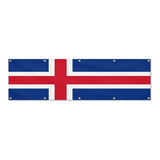 Drapeau de l'Islande grand format XL en polyester avec dix œillets