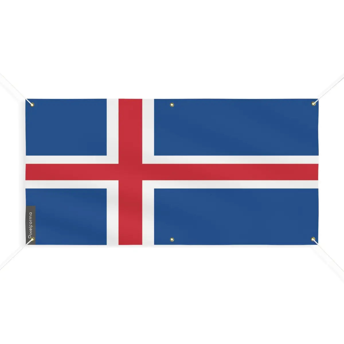 Drapeau de l’islande 6 oeillets en plusieurs tailles (m) - pixelforma