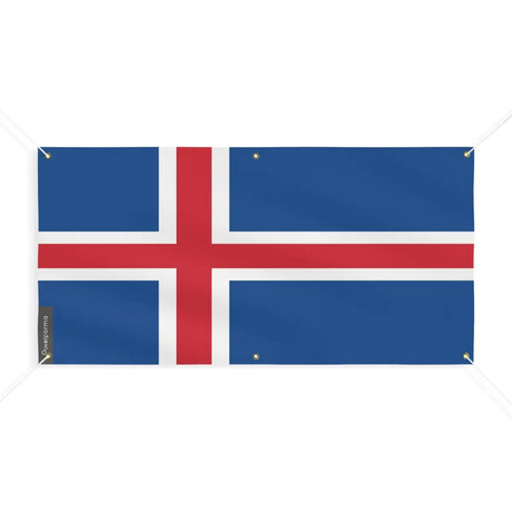 Drapeau de l’islande 6 oeillets en plusieurs tailles (m) - pixelforma