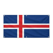 Drapeau islande polyester résistant avec œillets robustes