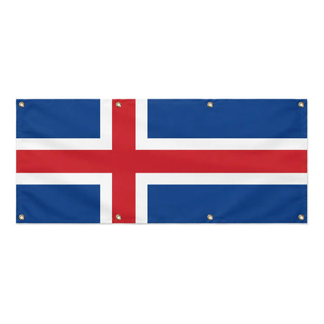 Drapeau islande polyester résistant avec œillets renforcés