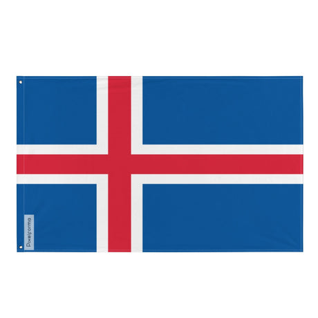 Iceland Flag in Multiple Sizes 100% Polyester Print with Double Hem - Pixelforma