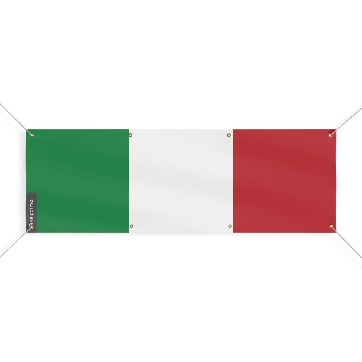 Drapeau de l’italie 8 oeillets en plusieurs tailles (l) - pixelforma