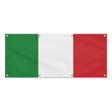 Drapeau italie polyester résistant 8 œillets extérieur
