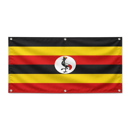 Drapeau ouganda polyester résistant usage extérieur durable