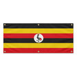 Drapeau ouganda polyester résistant à œillets renforcés
