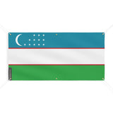 Drapeau de l'Ouzbékistan 6 Oeillets en Plusieurs Tailles (M) - Pixelforma 