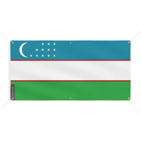 Drapeau de l’ouzbékistan 6 oeillets en plusieurs tailles (m) - pixelforma