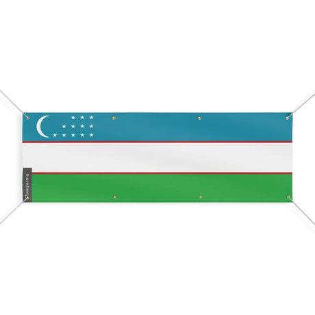 Drapeau de l’ouzbékistan 8 oeillets en plusieurs tailles (l) - pixelforma
