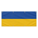 Drapeau ukraine en polyester résistant avec 8 œillets