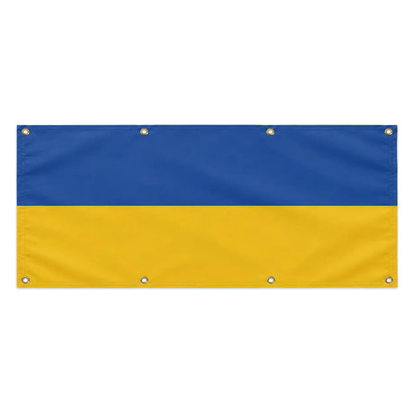 Drapeau ukraine en polyester résistant avec 8 œillets