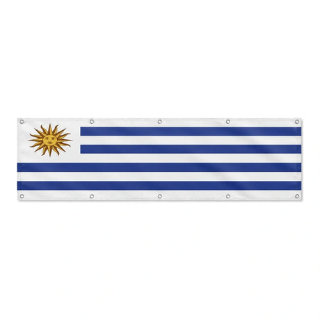 Drapeau de l'Uruguay grand format XL en polyester avec dix œillets