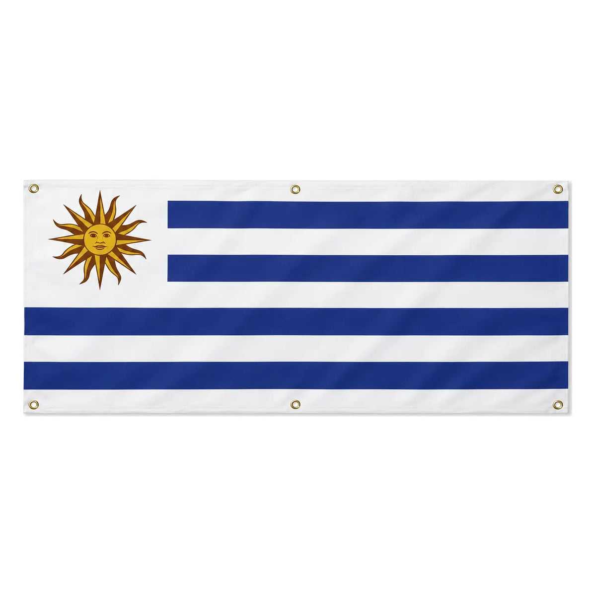 Drapeau uruguay polyester résistant aux intempéries 8 œillets