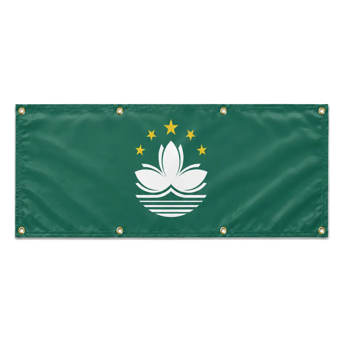 Drapeau macao polyester résistant 8 œillets usage extérieur