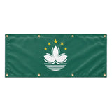 Drapeau macao polyester résistant 8 œillets usage extérieur