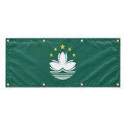 Drapeau macao polyester résistant 8 œillets usage extérieur